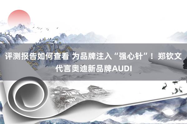 评测报告如何查看 为品牌注入“强心针”！郑钦文代言奥迪新品牌AUDI