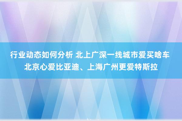 行业动态如何分析 北上广深一线城市爱买啥车 北京心爱比亚迪、上海广州更爱特斯拉