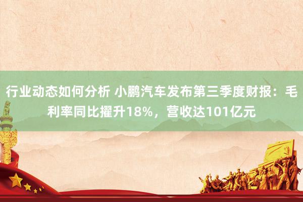 行业动态如何分析 小鹏汽车发布第三季度财报：毛利率同比擢升18%，营收达101亿元