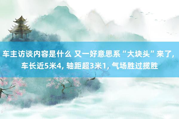 车主访谈内容是什么 又一好意思系“大块头”来了, 车长近5米4, 轴距超3米1, 气场胜过揽胜