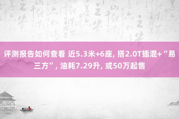 评测报告如何查看 近5.3米+6座, 搭2.0T插混+“易三方”, 油耗7.29升, 或50万起售