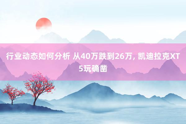 行业动态如何分析 从40万跌到26万, 凯迪拉克XT5玩确凿