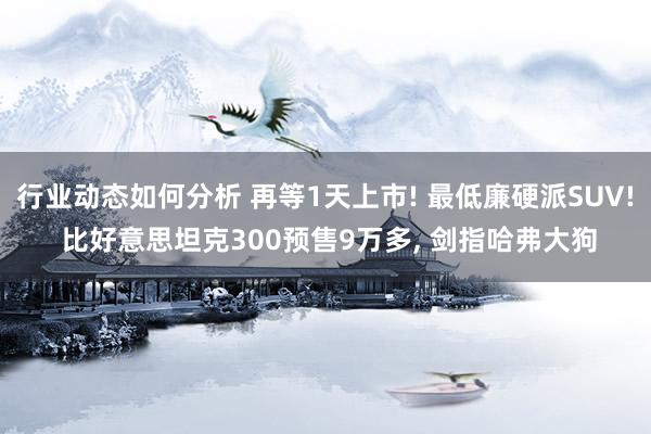 行业动态如何分析 再等1天上市! 最低廉硬派SUV! 比好意思坦克300预售9万多, 剑指哈弗大狗