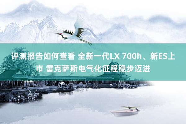 评测报告如何查看 全新一代LX 700h、新ES上市 雷克萨斯电气化征程稳步迈进